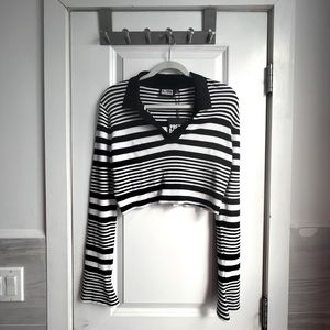 Pretty Damage - Size L - Cropped Rob Knit Sweater